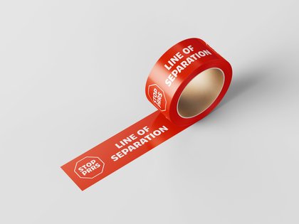 Line of separation tape